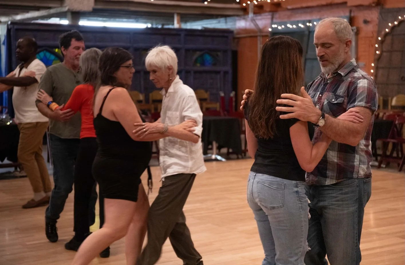 Couples practicing tango at Las Puertas in Albuquerque, New Mexico.  Puerta al Tango