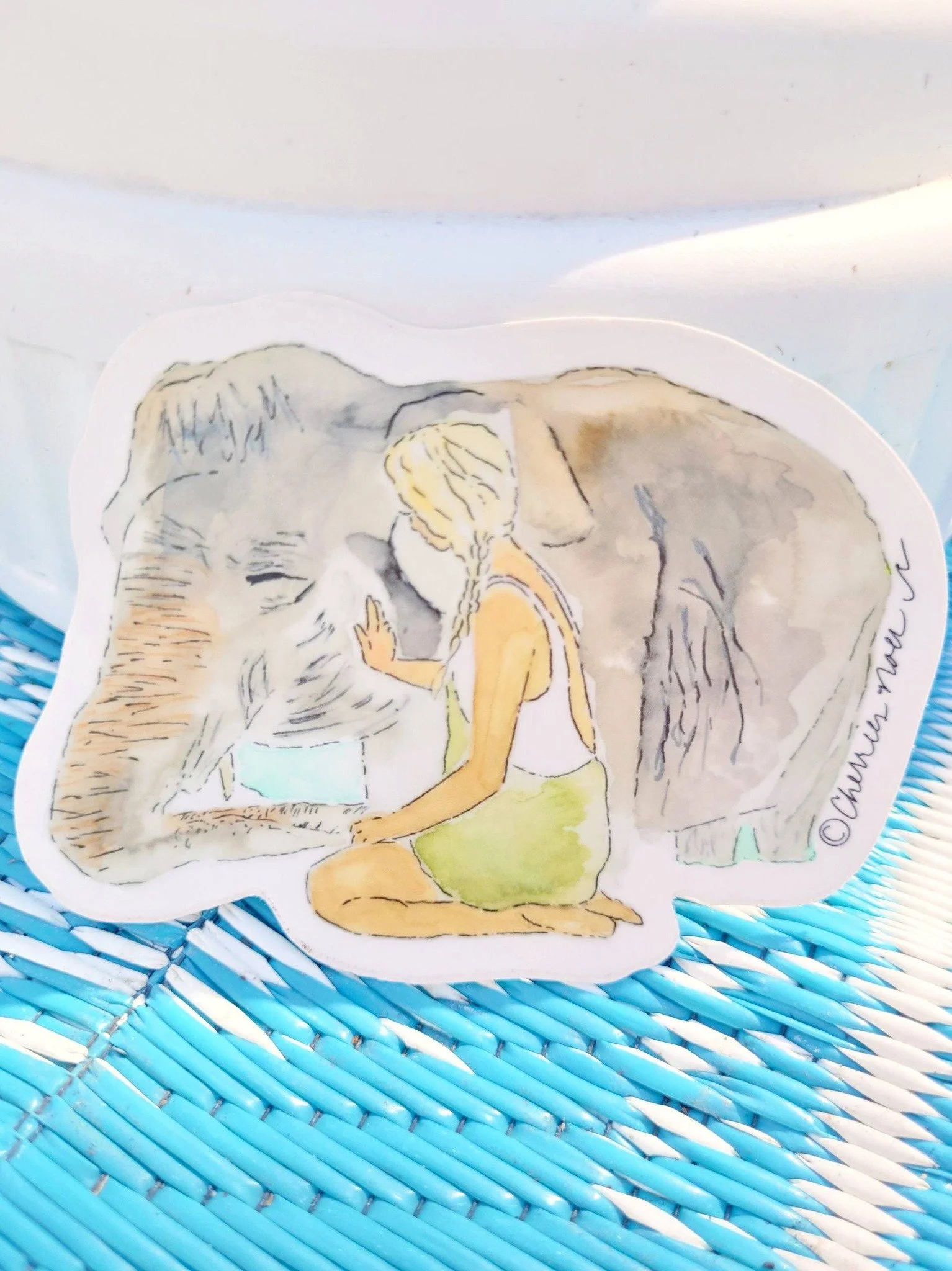 Waterproof Vinyl In The Jungle Sticker, 3.75x3"