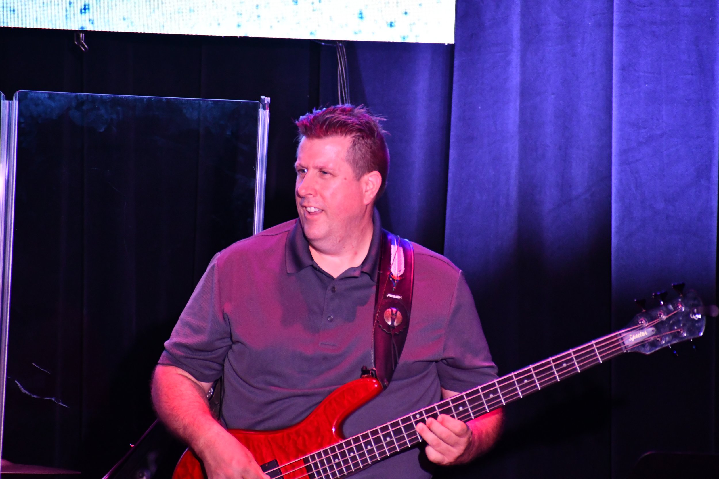 Richie “B” Blair, Nashville session bassist and musician performing live