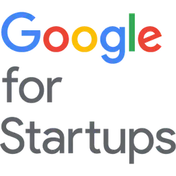 Google and Google for Startups logo with colorful letters and digital interface design