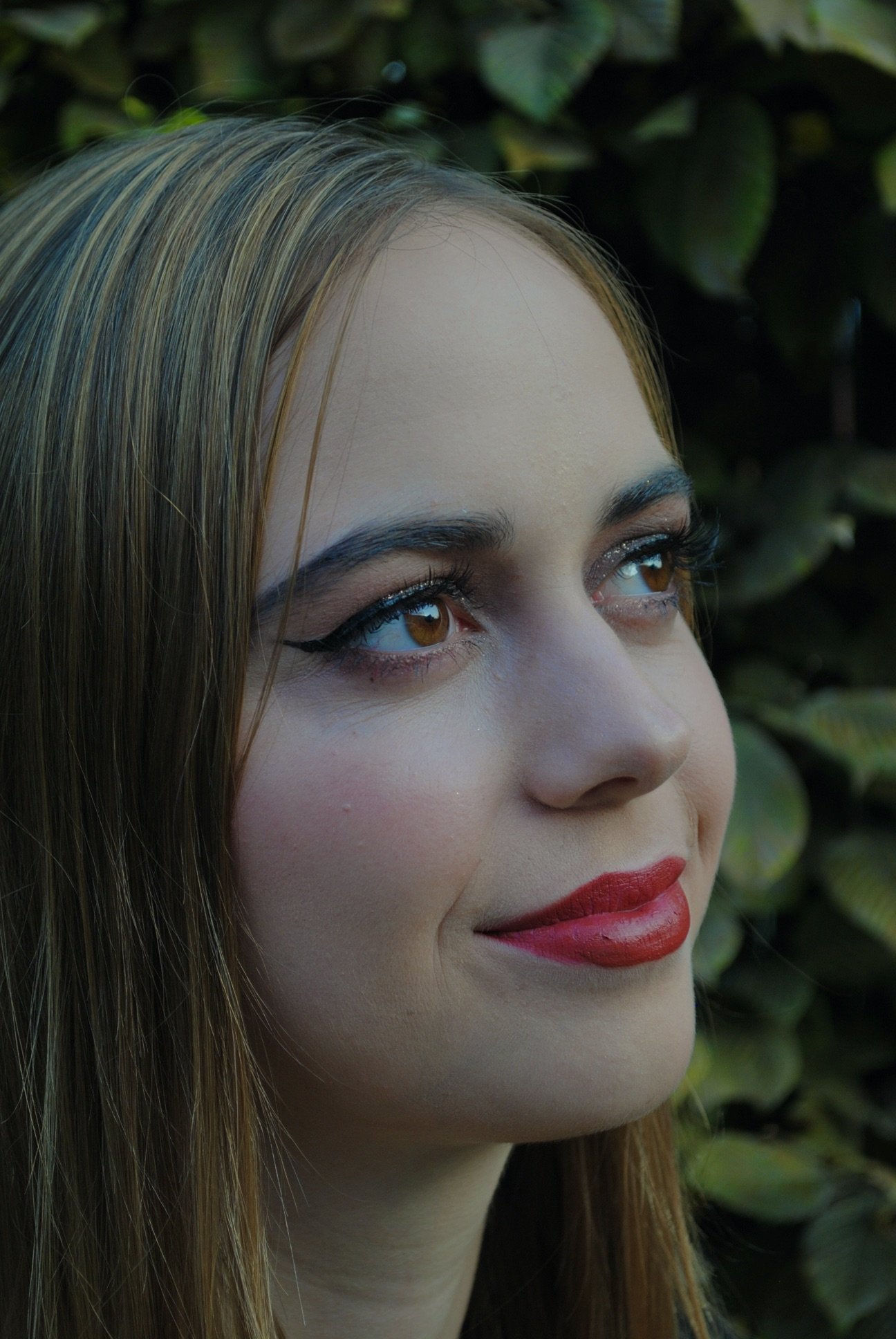 Glitter eyeshadow smokey eye eyeliner