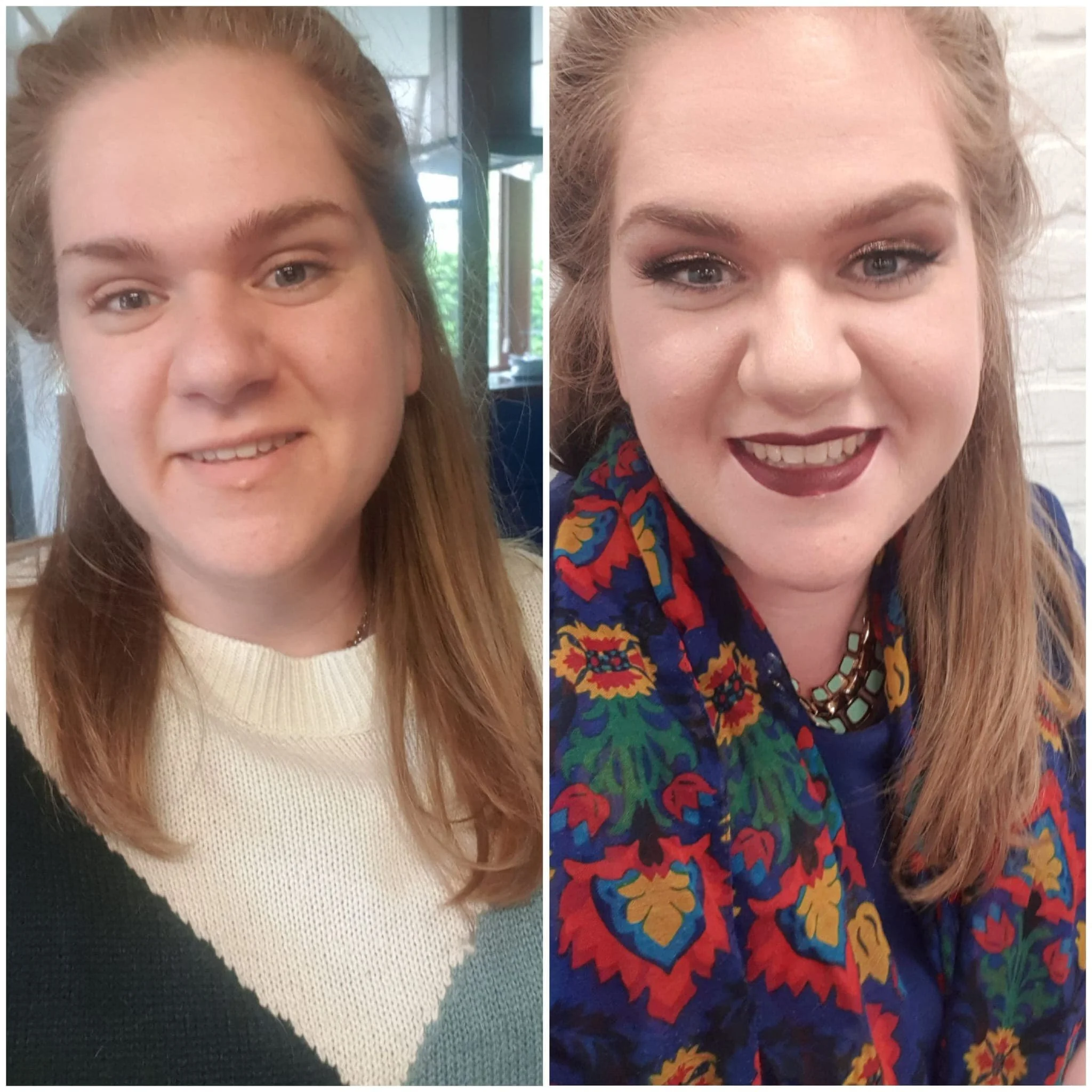 Romina met feest make-up