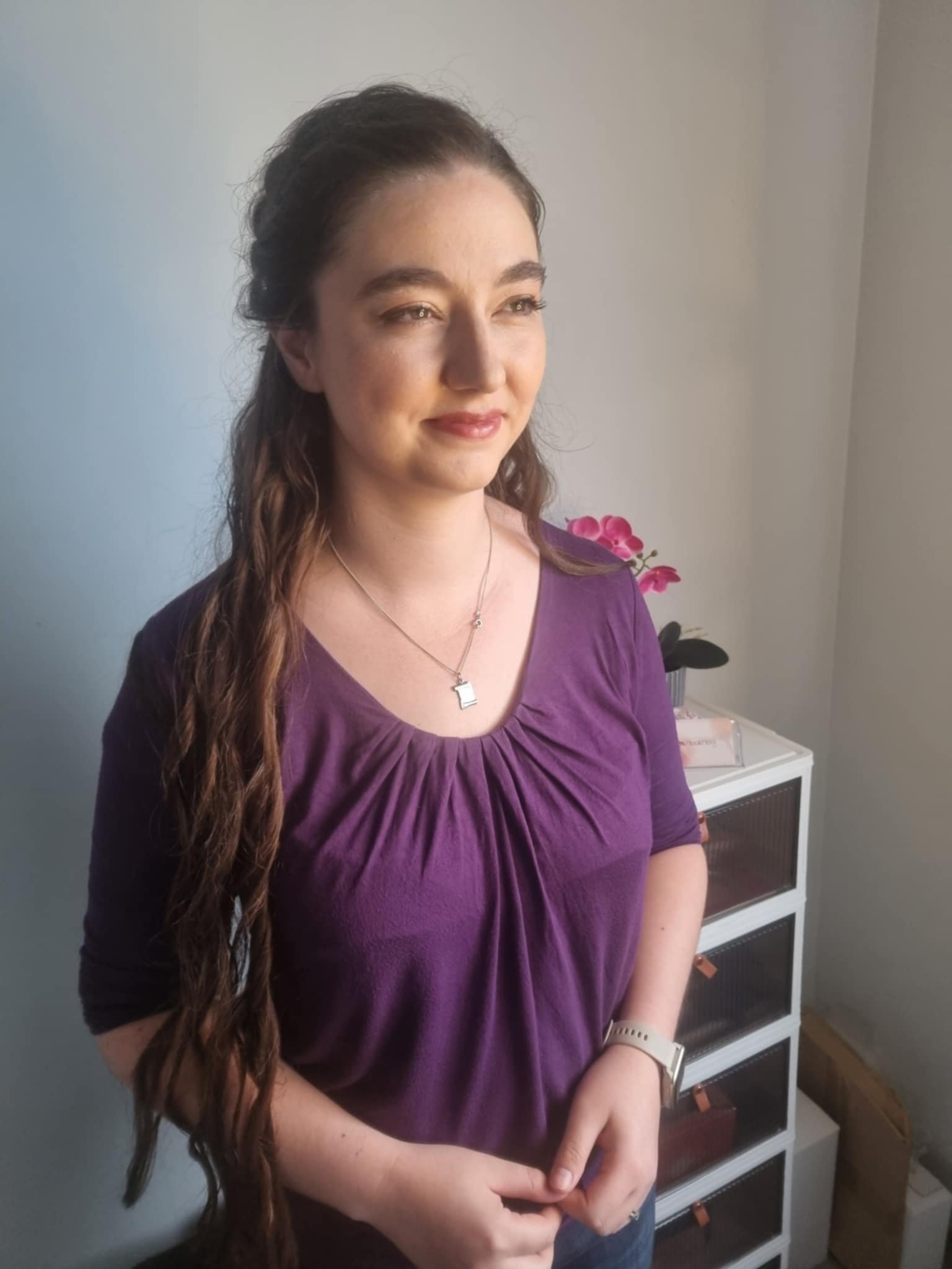 Haar en make-up huwelijk Femke