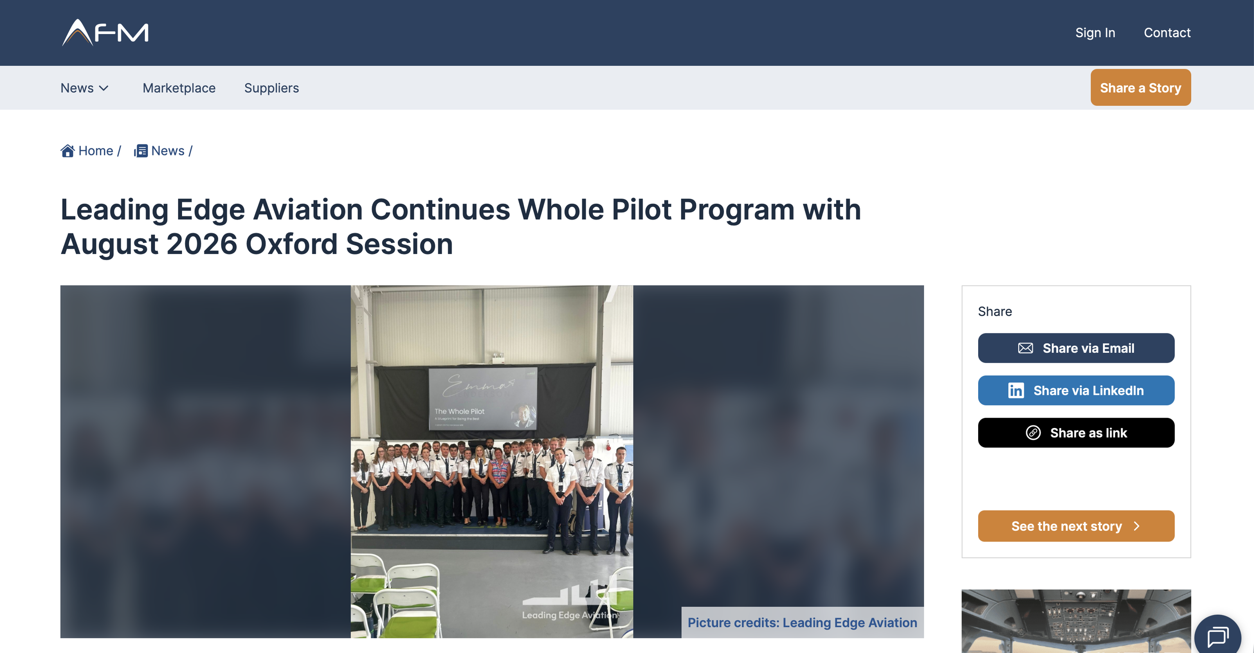 Leading Edge Aviation Continues Whole Pilot Program