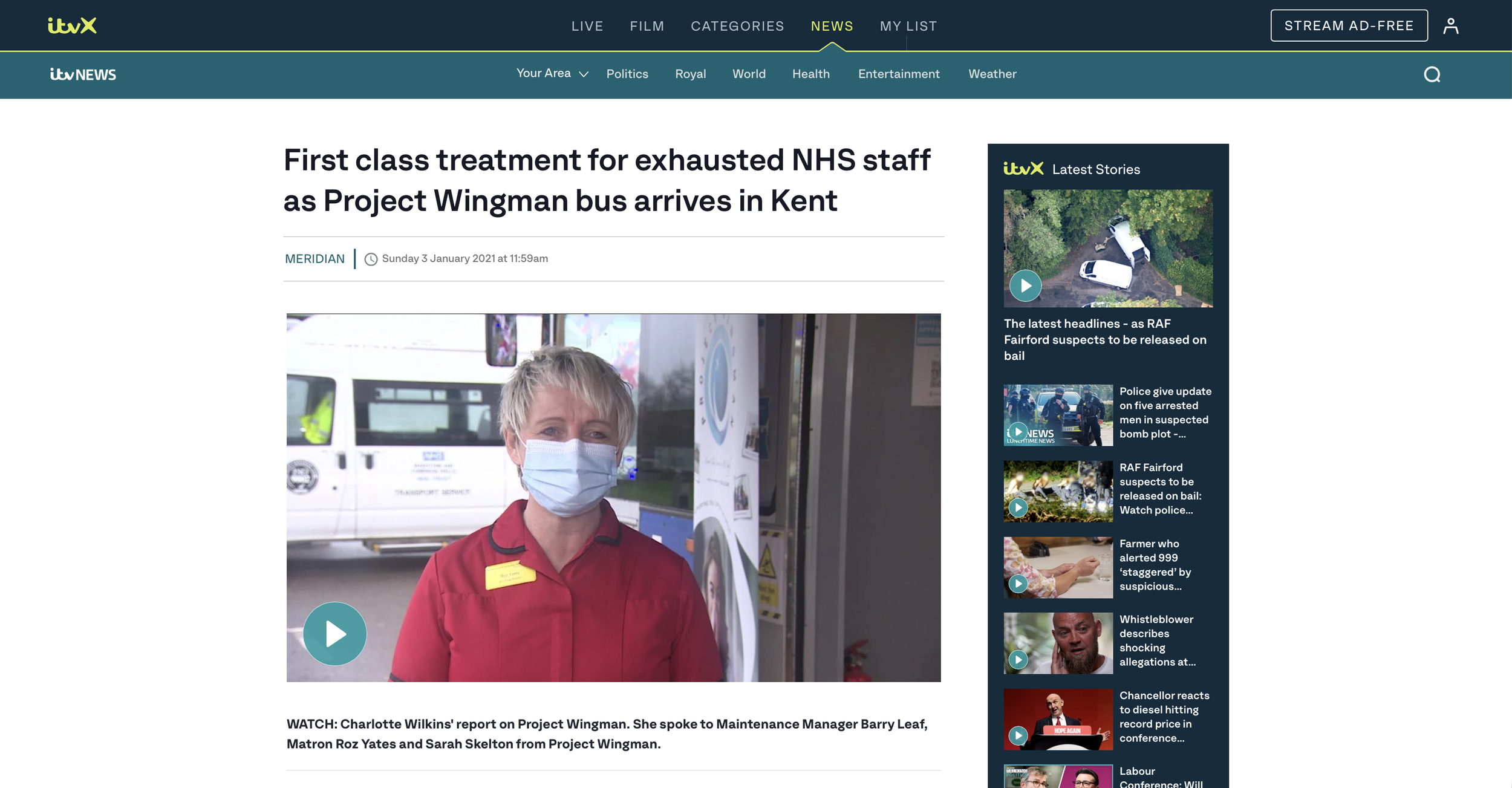 First class treatment for exhausted NHS staff