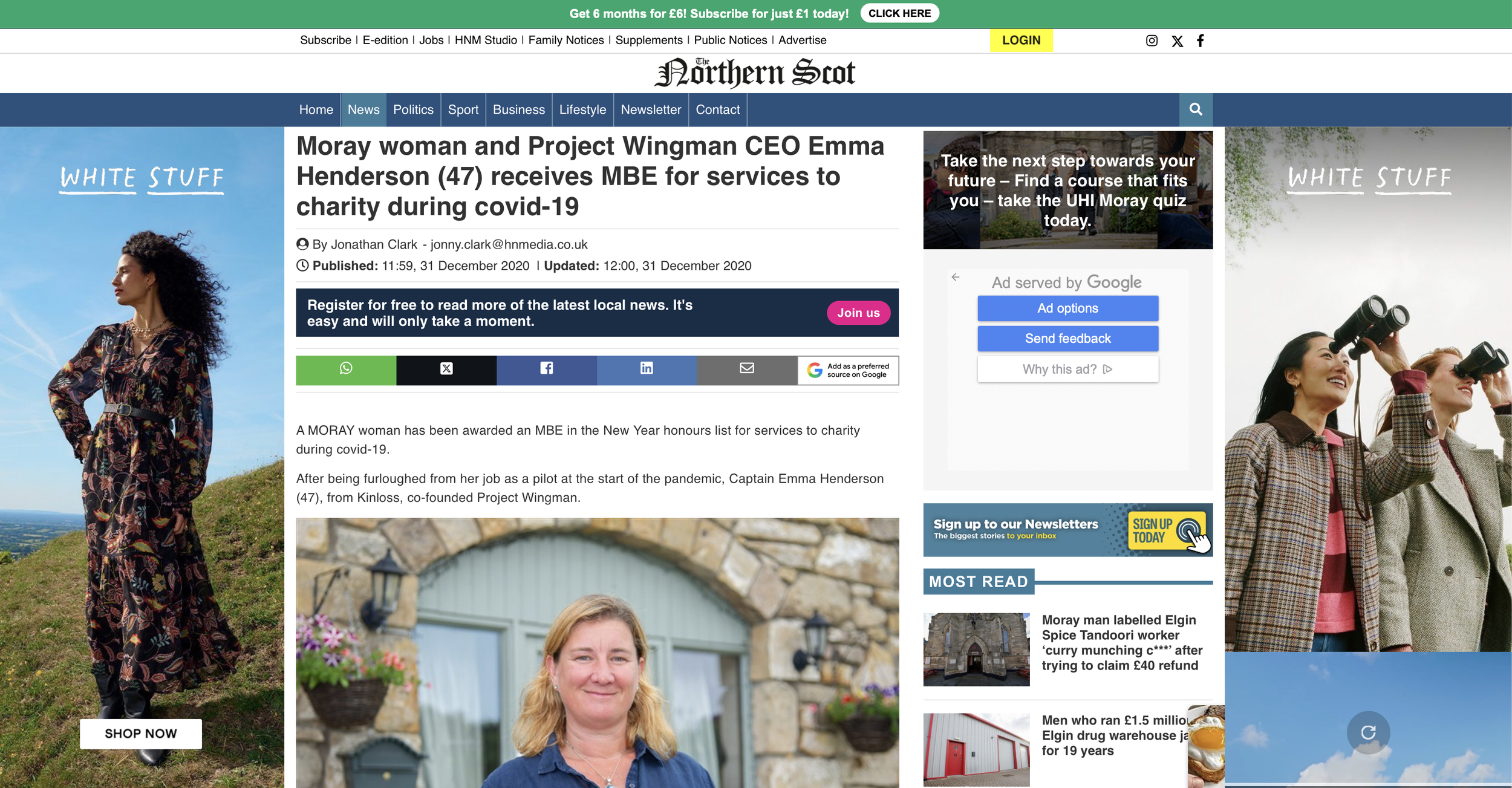 Moray woman and Project Wingman CEO Emma Henderson receives MBE