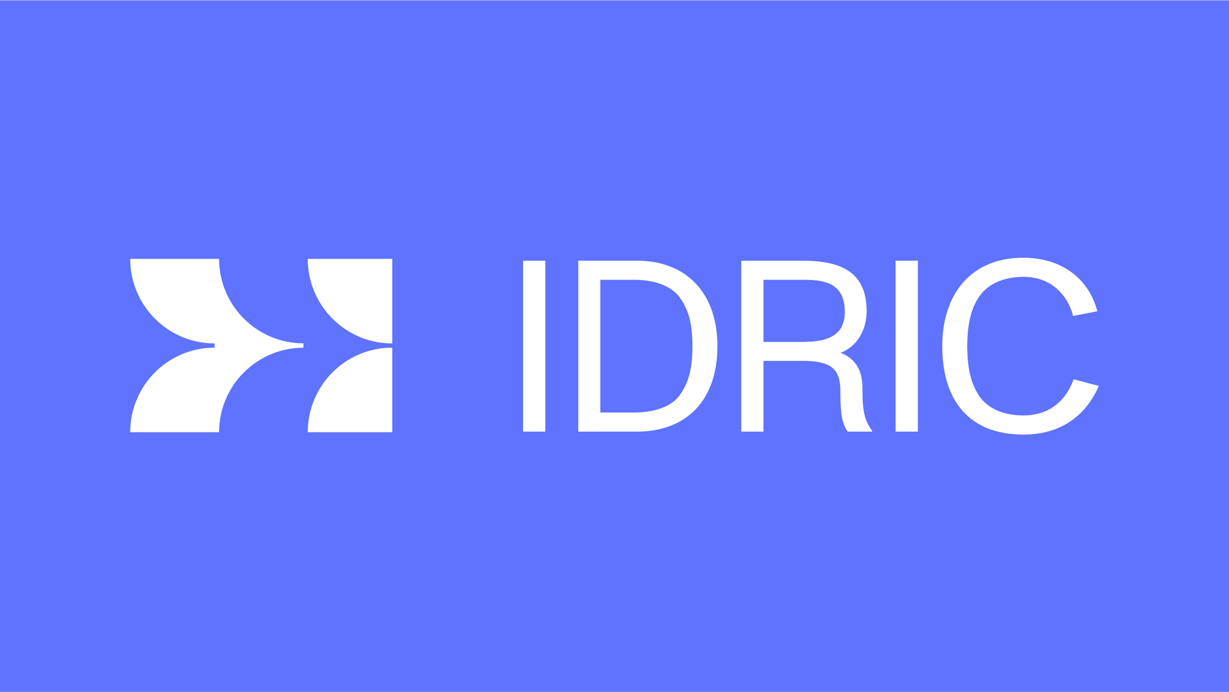 Official IDRIC logo on its blue brand background.