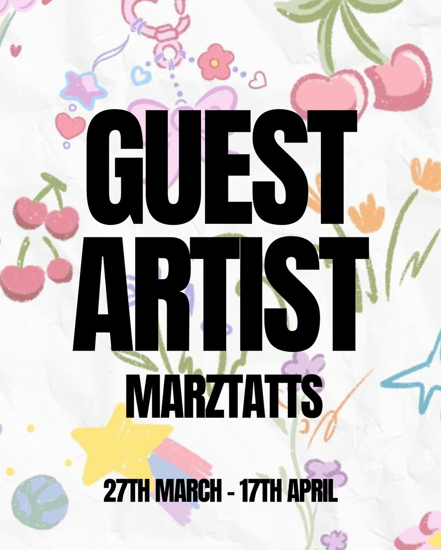 we&rsquo;re super excited to have @marztatts with us from the 27th of march til the 17th of april✨

please message her directly for bookings! 🐻