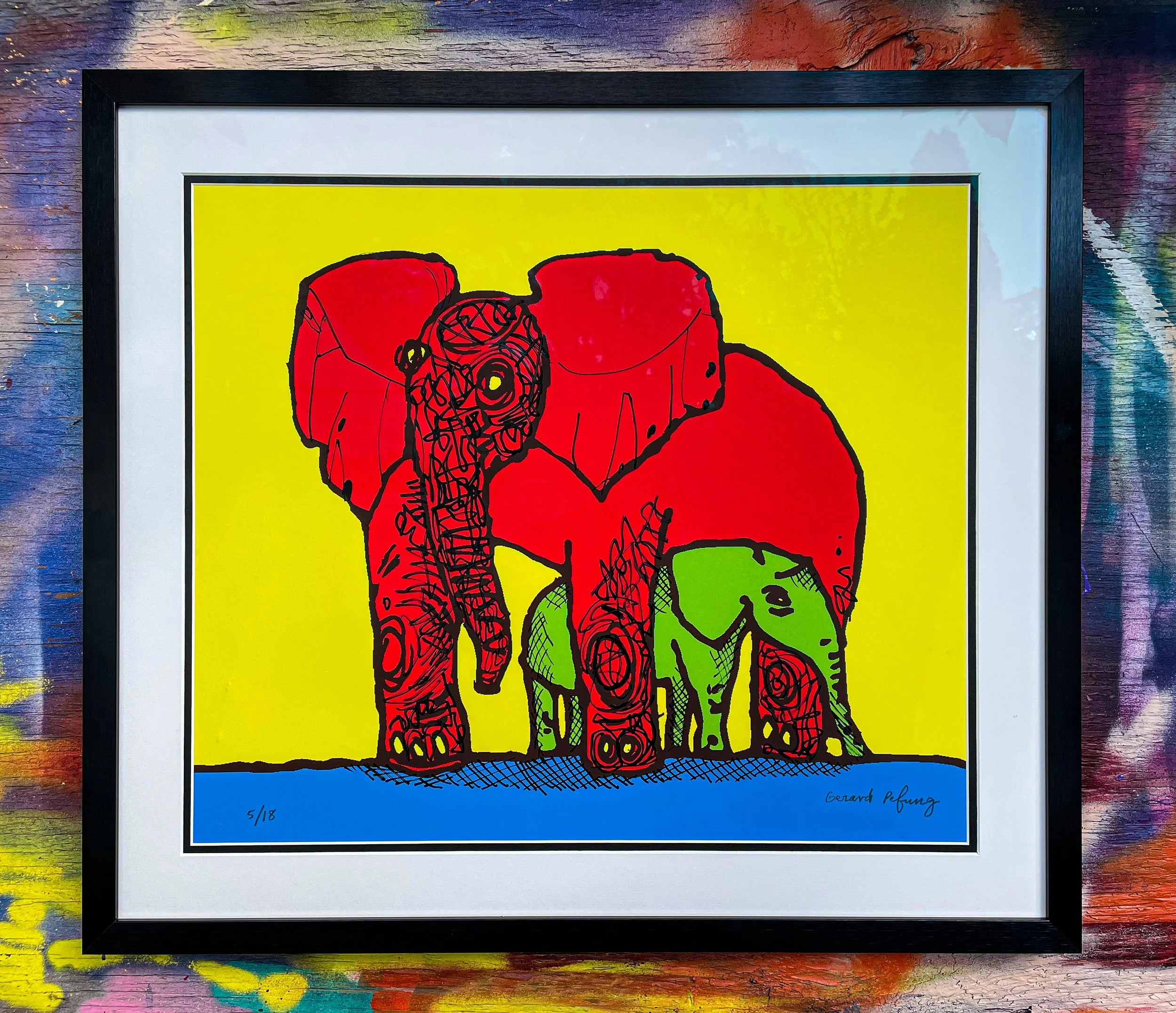 "Mere, et Enfant", 5 - Color Serigraph Print