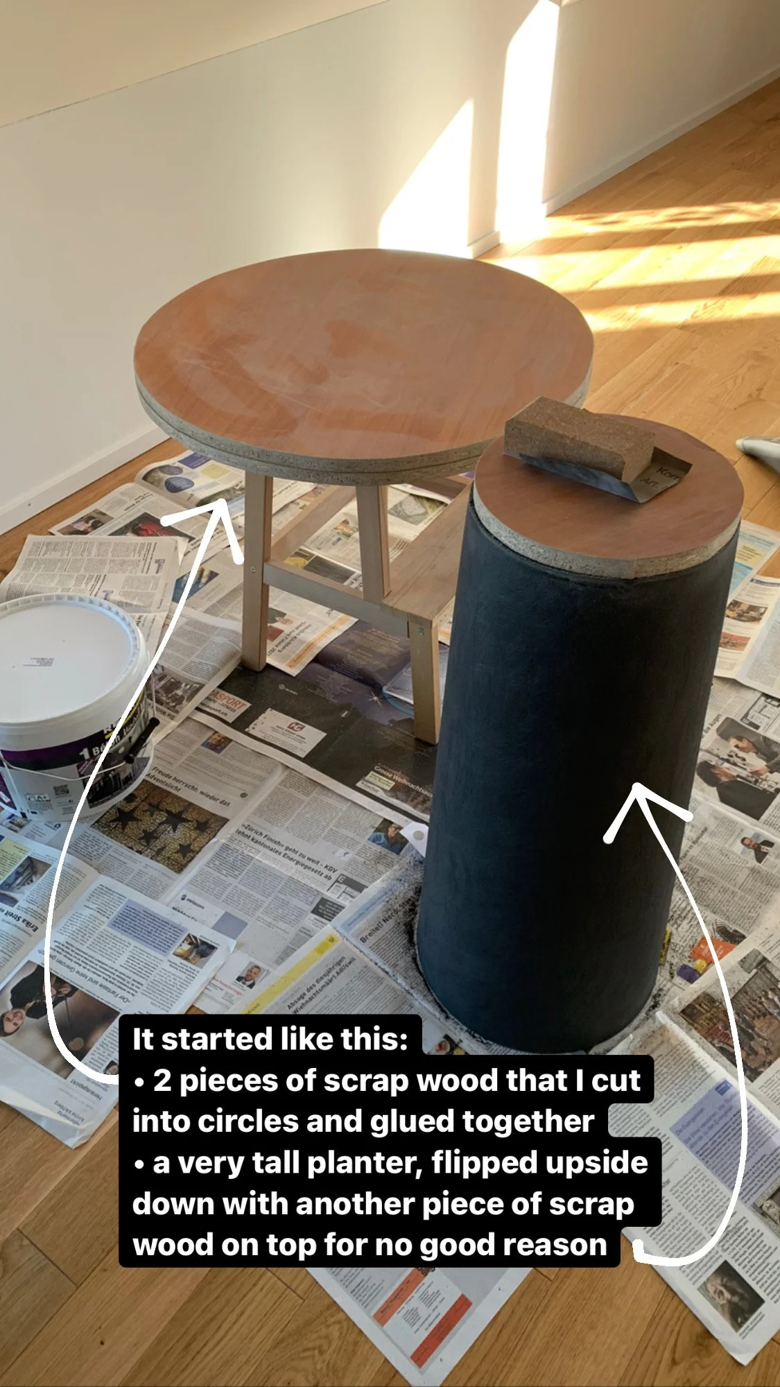 DIY Crate & Barrel Concrete Bistro Table — Tess Abroad