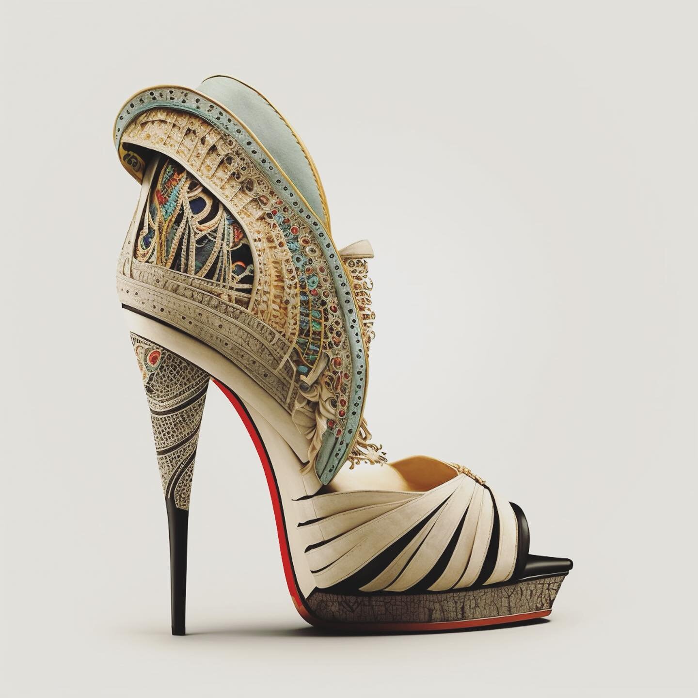 &quot;Unwrapping the ultimate fashion statement with these #ChristianLouboutin inspired heels, featuring the iconic #mummy from the classic horror film. Perfect for any #Halloween look. #horrorfashion #mummymovies #louboutin&quot; 🎥💀🔥