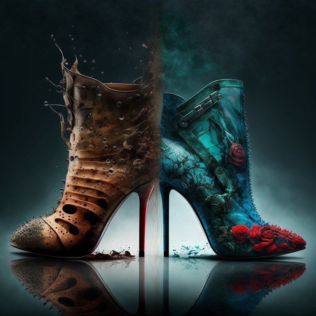 🔪👟 The ultimate battle between nightmares has never looked so stylish! Introducing these killer Christian Louboutin inspired heels, featuring Freddy Krueger and Jason Voorhees from the epic horror film #FreddyVsJason. #horrorfashion #christianloubo