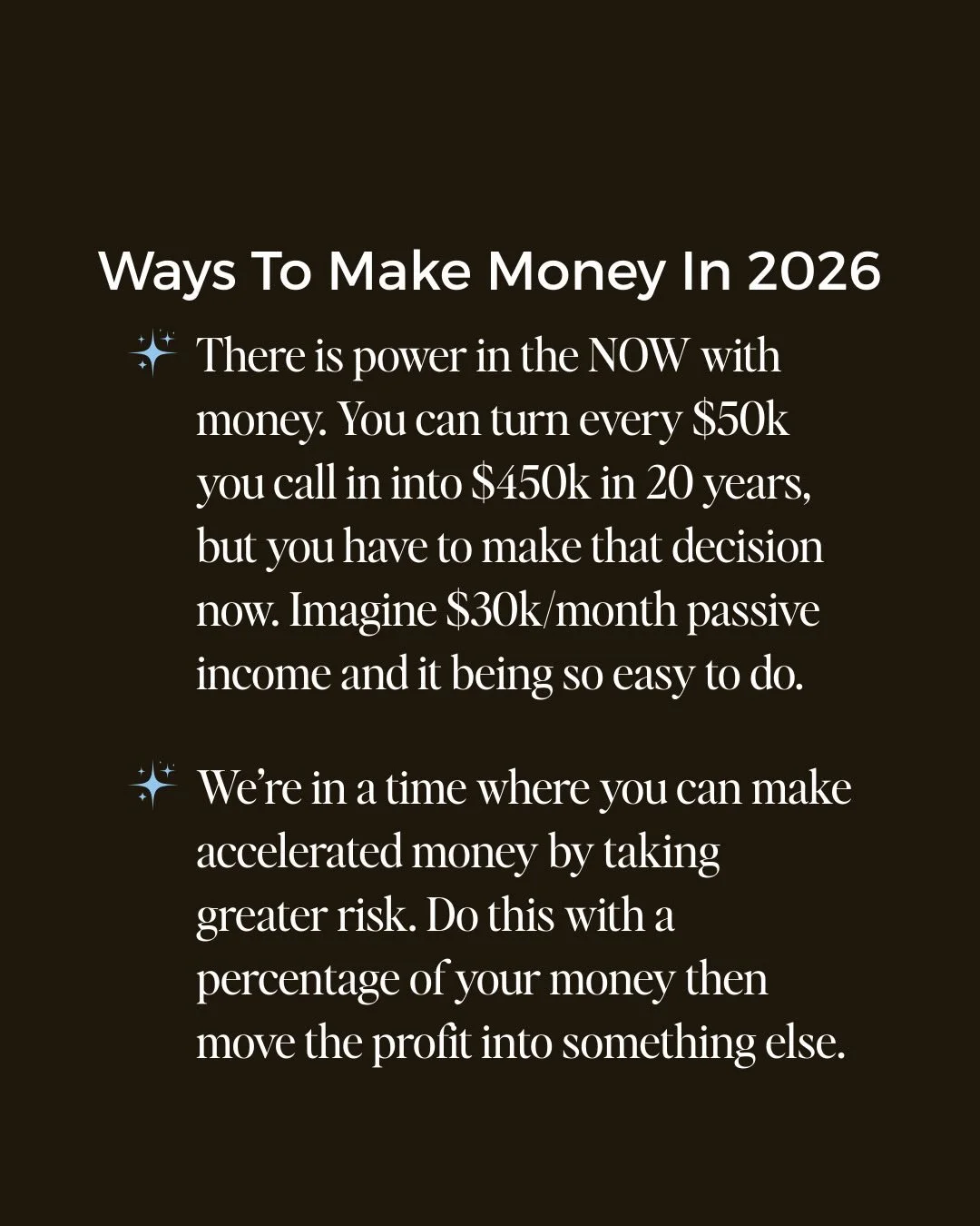 You&rsquo;ve overwritten your way of being in all other areas. Your final frontier in 2026 is to do the same with money. Make money an effortless part of you. 💰

The SI Mastermind is open for enrollment. And for a short time you can still get the 20