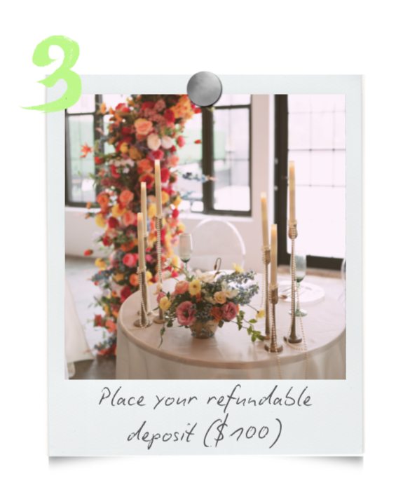 Step 3: Place your $100 refundable deposit