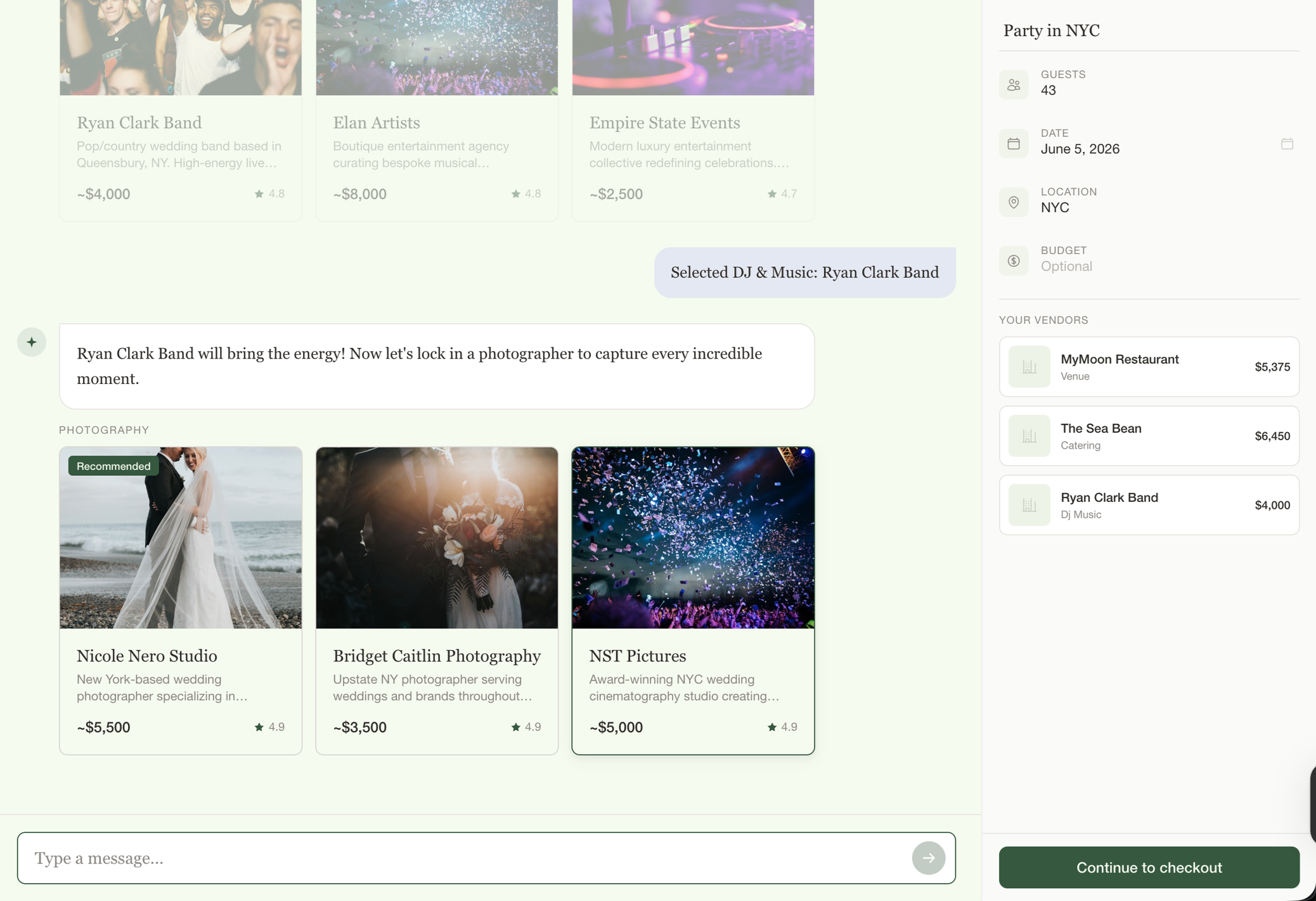 Find, book, and coordinate the perfect vendors in a moment.