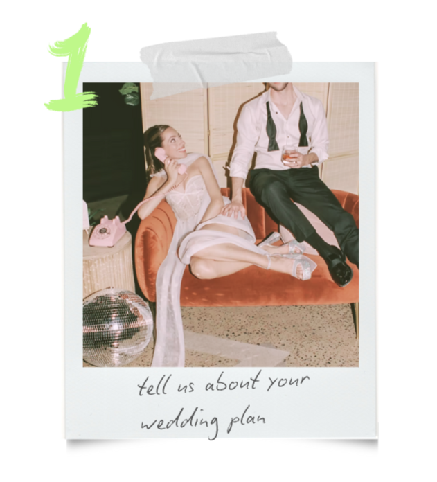 Step 1: Tell us about your wedding plan