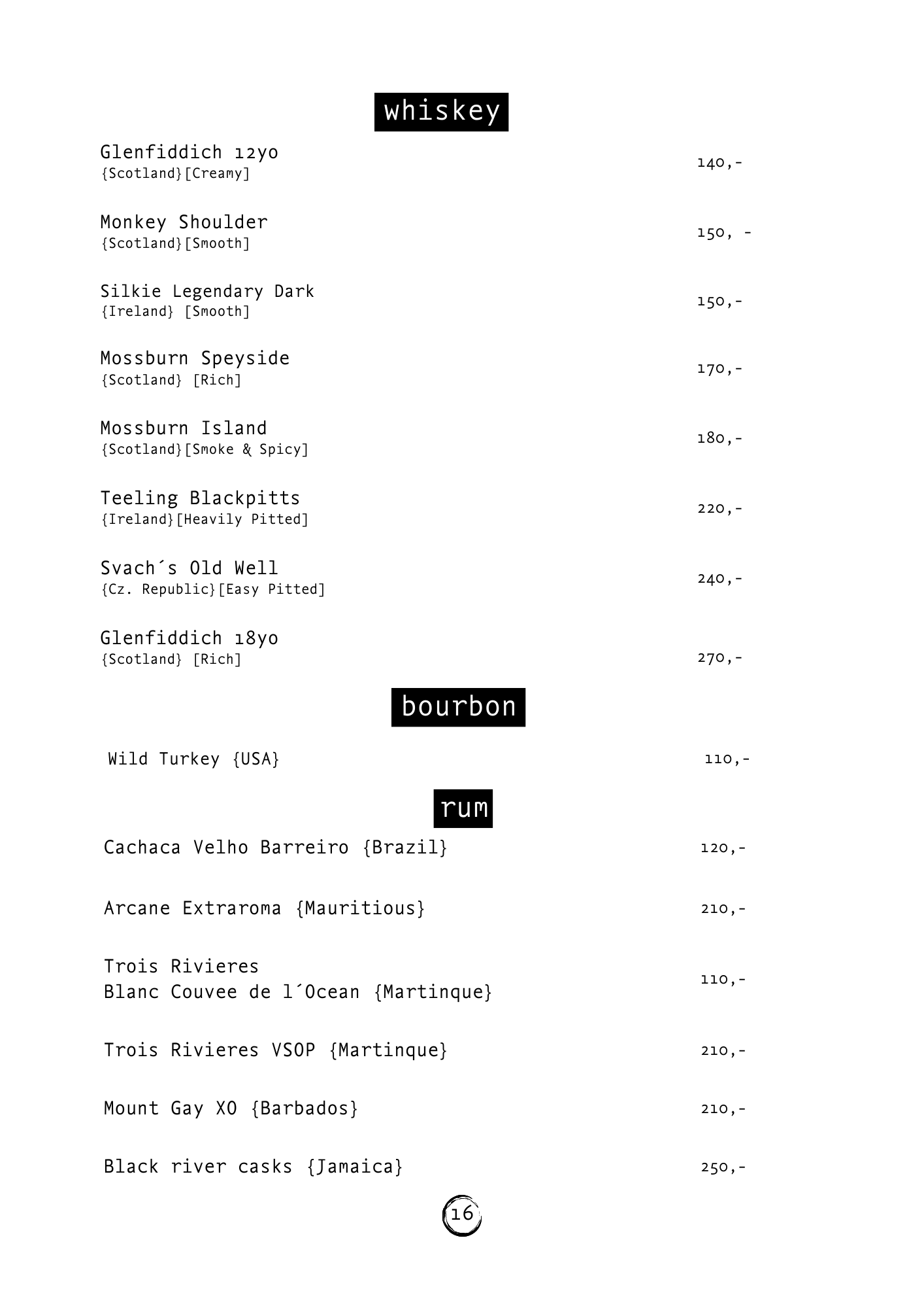 Wine list — SANSHO