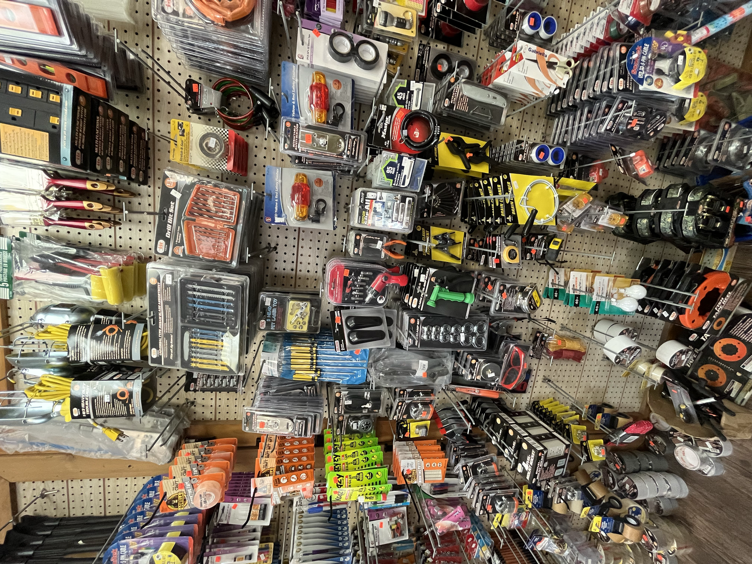 Basic hardware, tools and household repair items at Sammy's Market