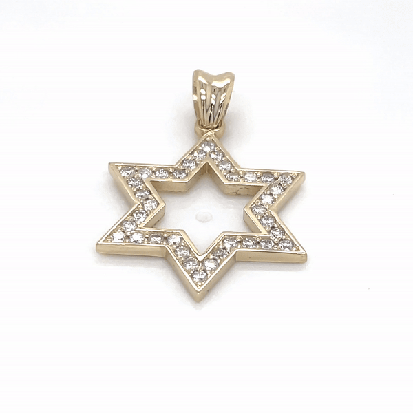 Diamond Star of David Pendant Necklace