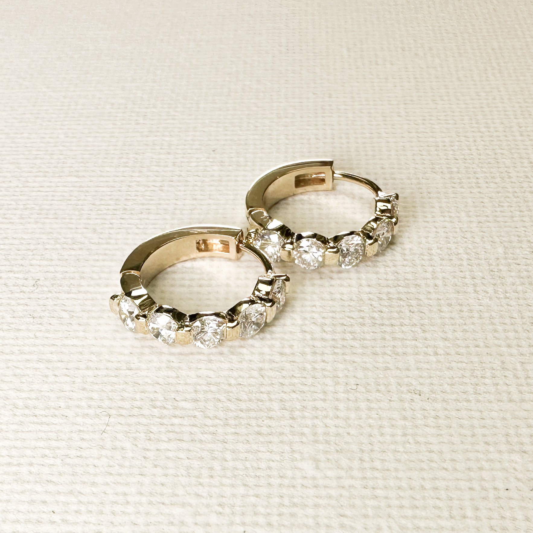 Custom Diamond Hoop Earrings