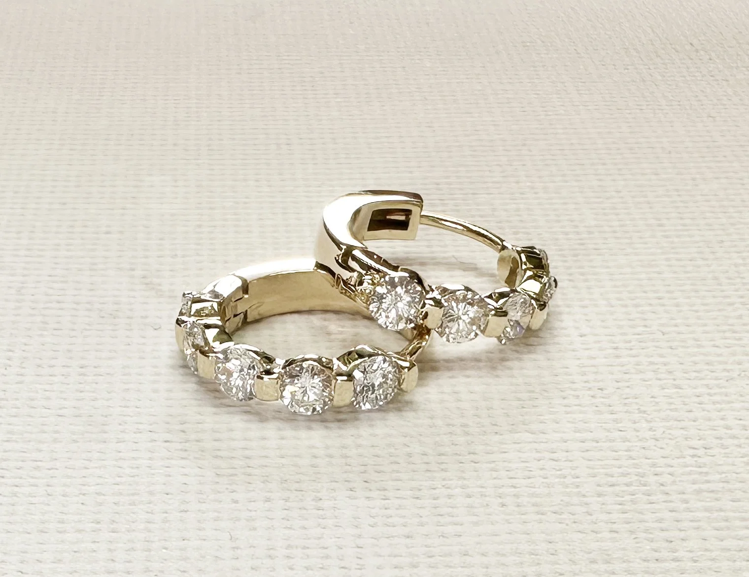 Custom Diamond Hoop Earrings