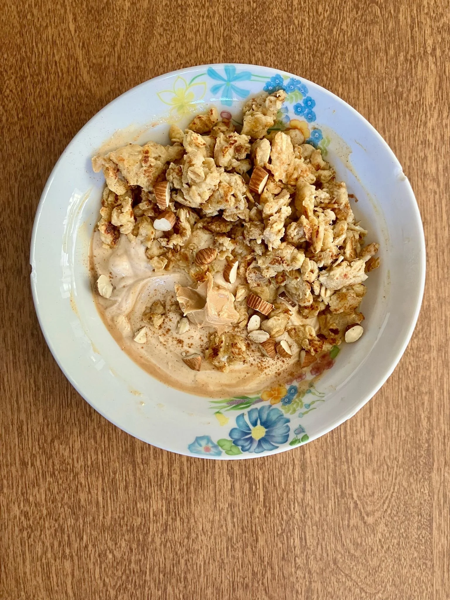 Chunky Monkey Scrambled Oats Breakfast Bowl