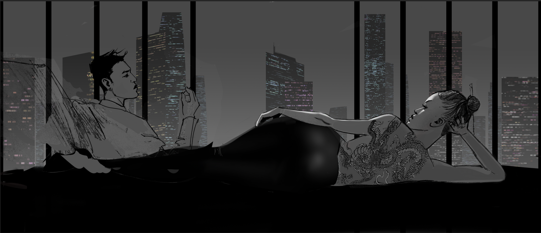 WIP for personal animation project created using Photoshop; 2025