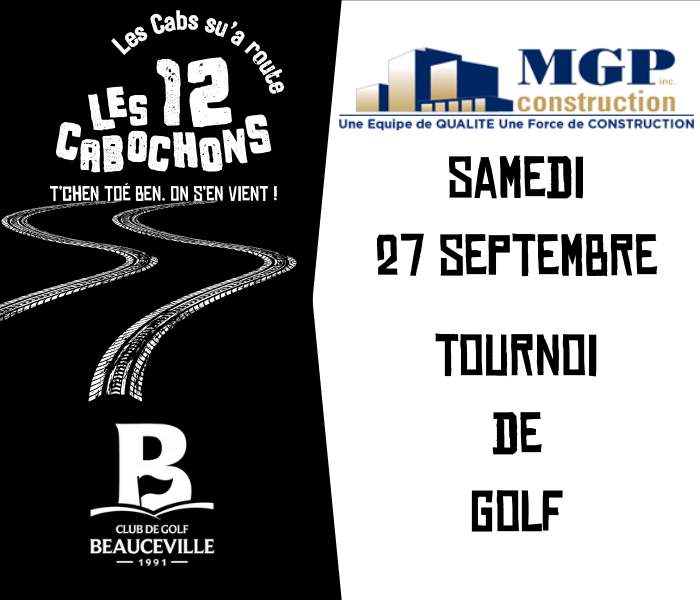 Cabs sua route- Tournoi de Golf Construction MGP