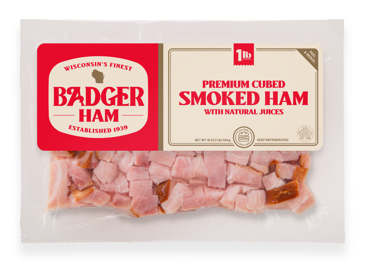 Cubed Premium Smoked Ham — Badger Ham