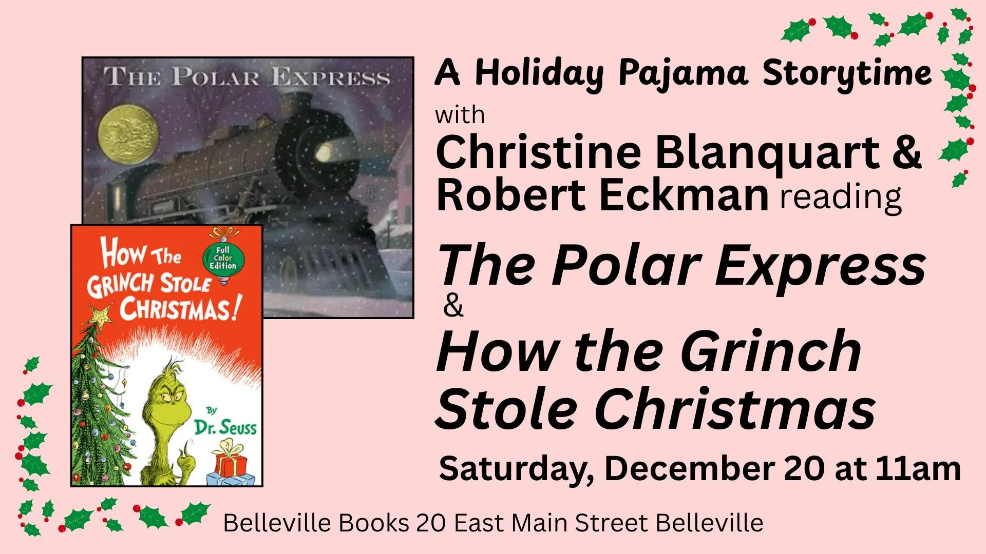 Holiday Pajama Storytime @ Belleville Books