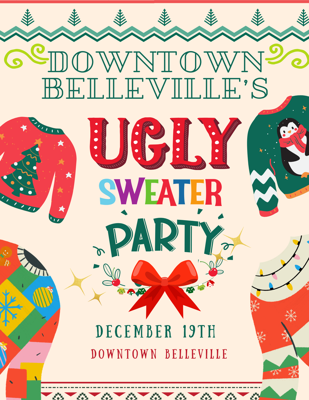Downtown Belleville Ugly Sweater Party