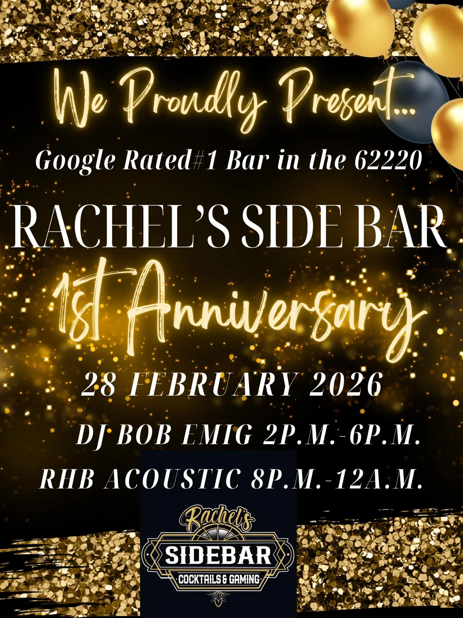 Rachel's Side Bar 1 Year Anniversary
