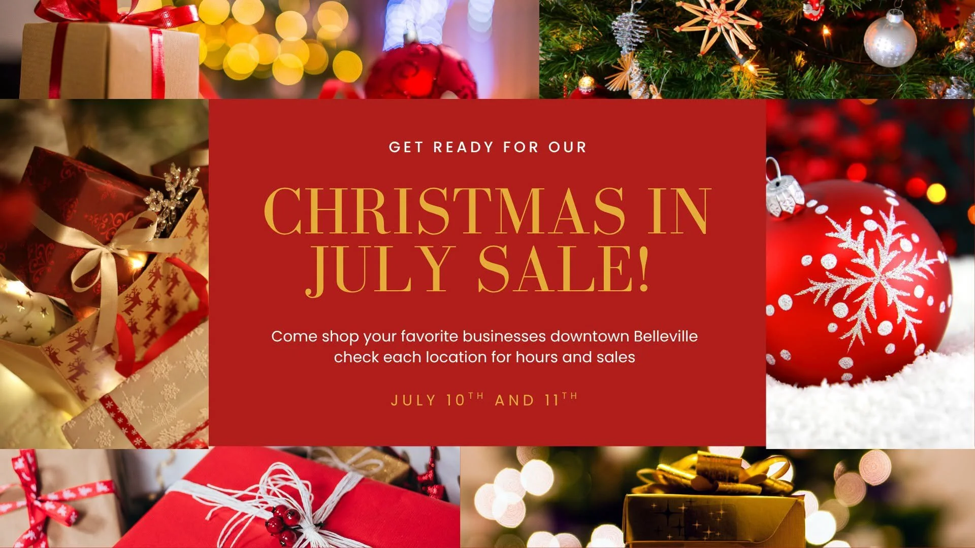 Downtown Belleville Christmas in July Sale