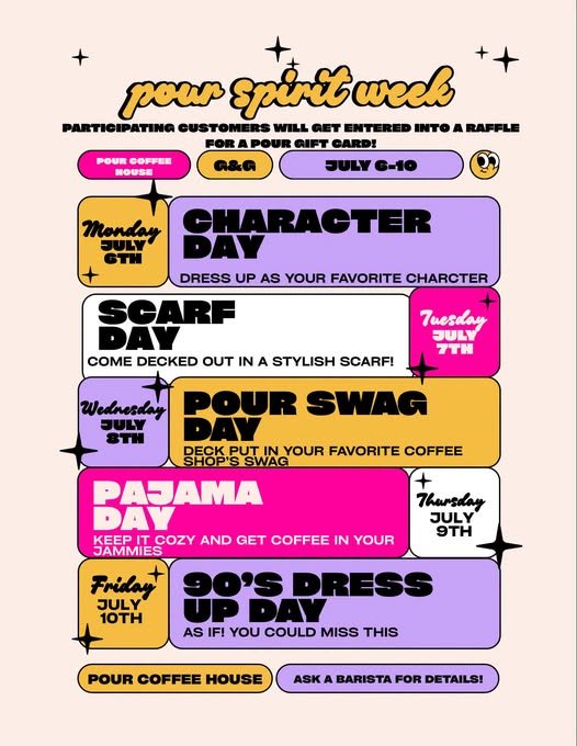 Pour Spirit Week
