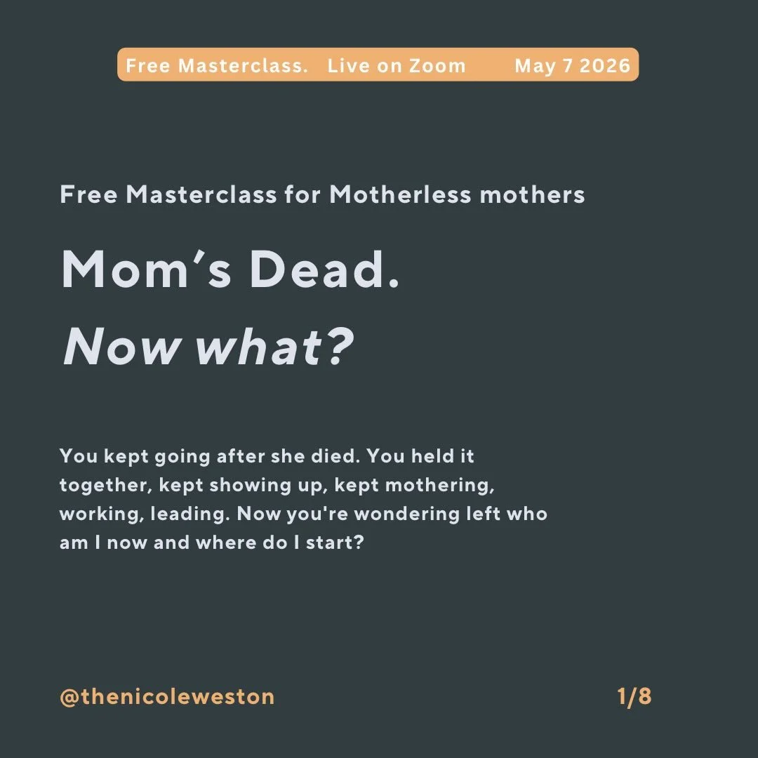When my mom died I wanted someone to tell me when I  would feel like myself again. 

But I can&rsquo;t ever be the me I was when she died because her mom was alive. 

I didn&rsquo;t become someone different, and the grief doesn&rsquo;t go away. But t