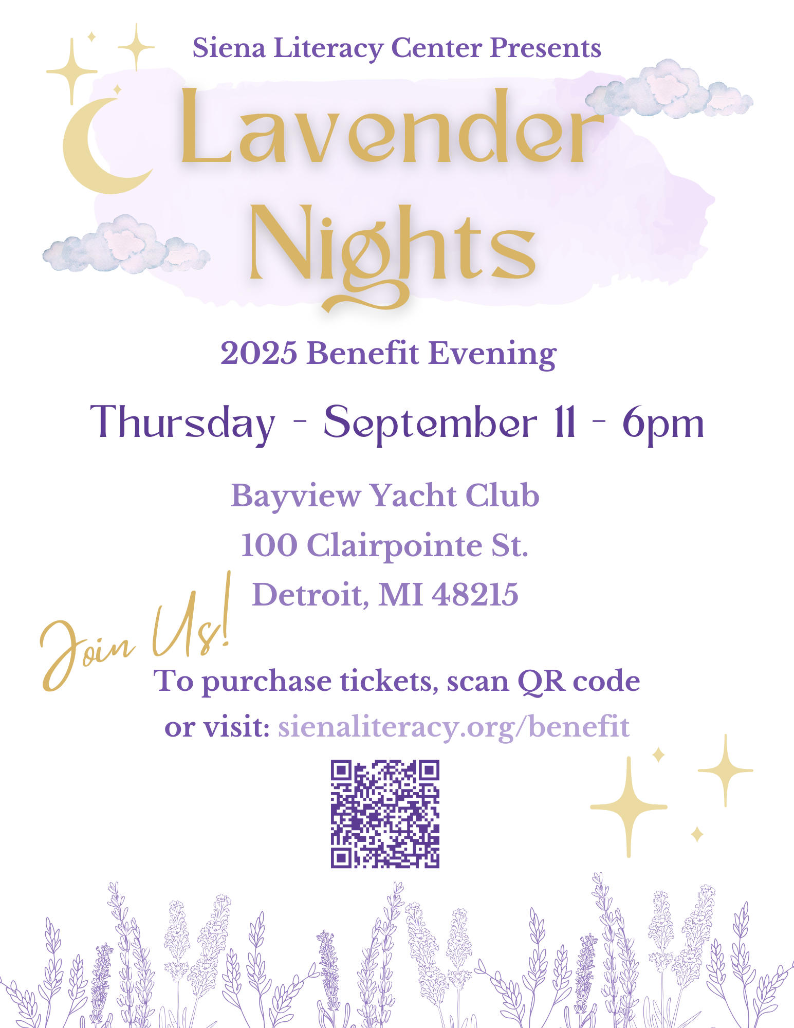 Lavender Nights with Siena Literacy Center