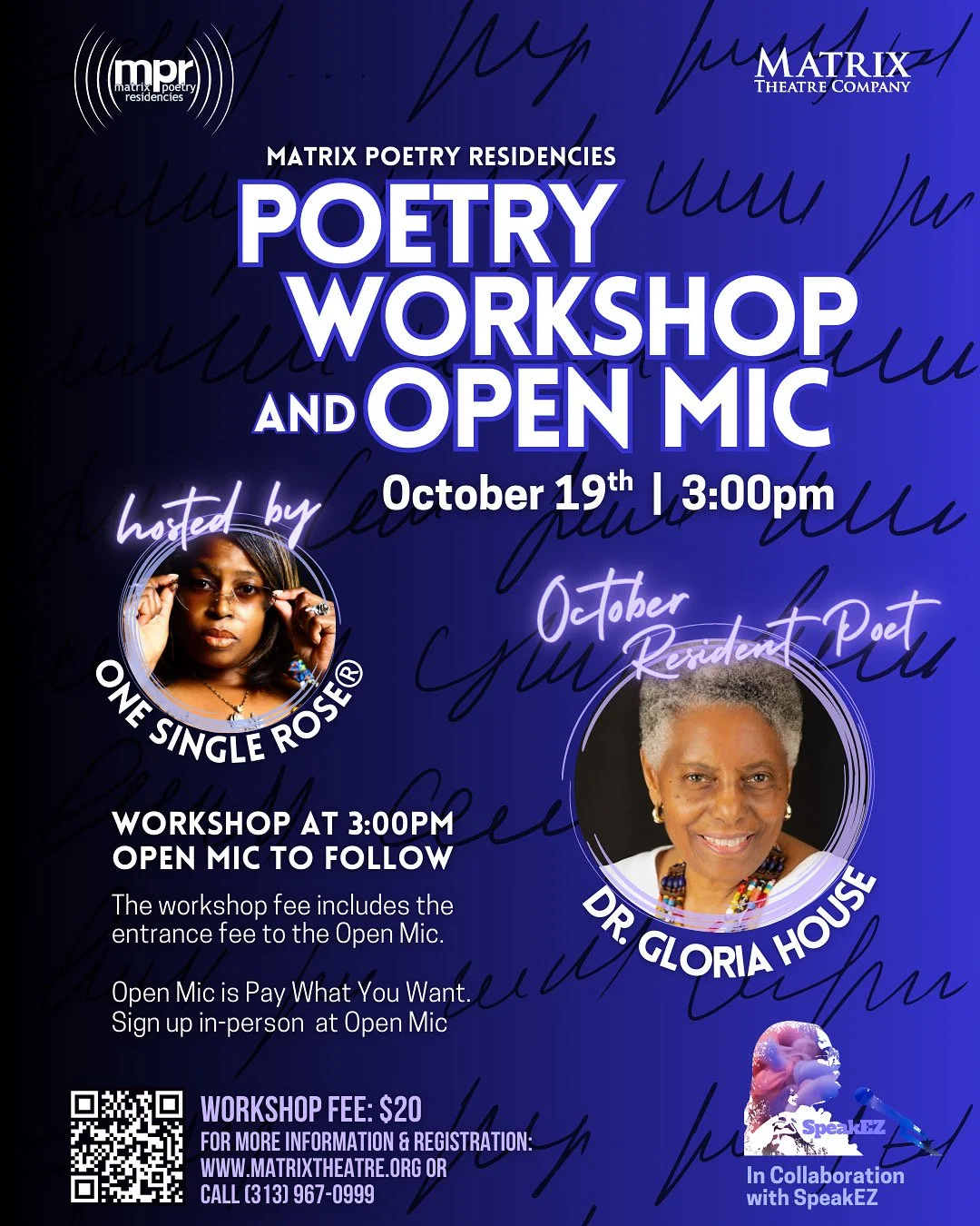 MPR Workshop and Open Mic Ft. Dr. Gloria House