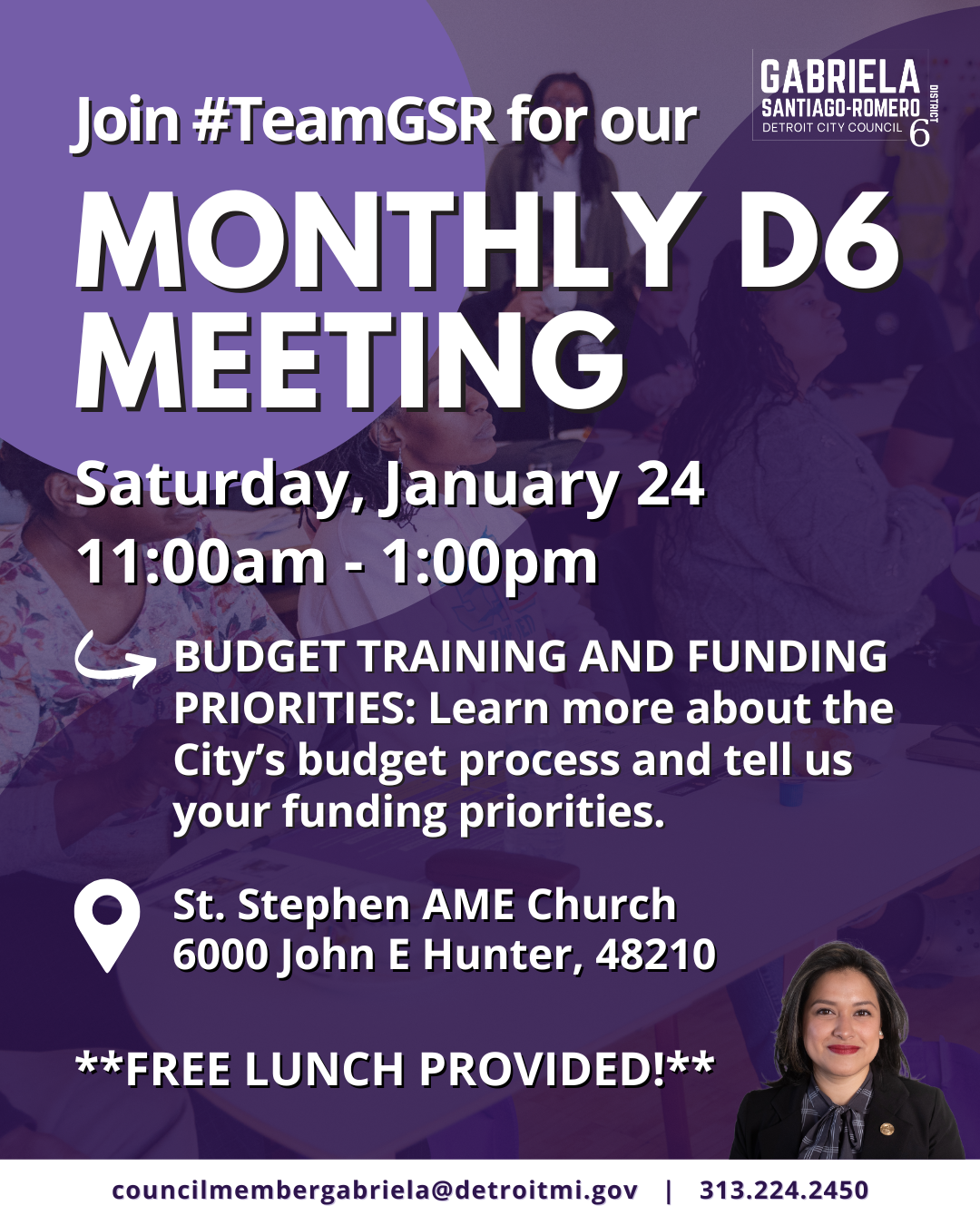 Monthly D6 Meeting: Budget Training & Priorities