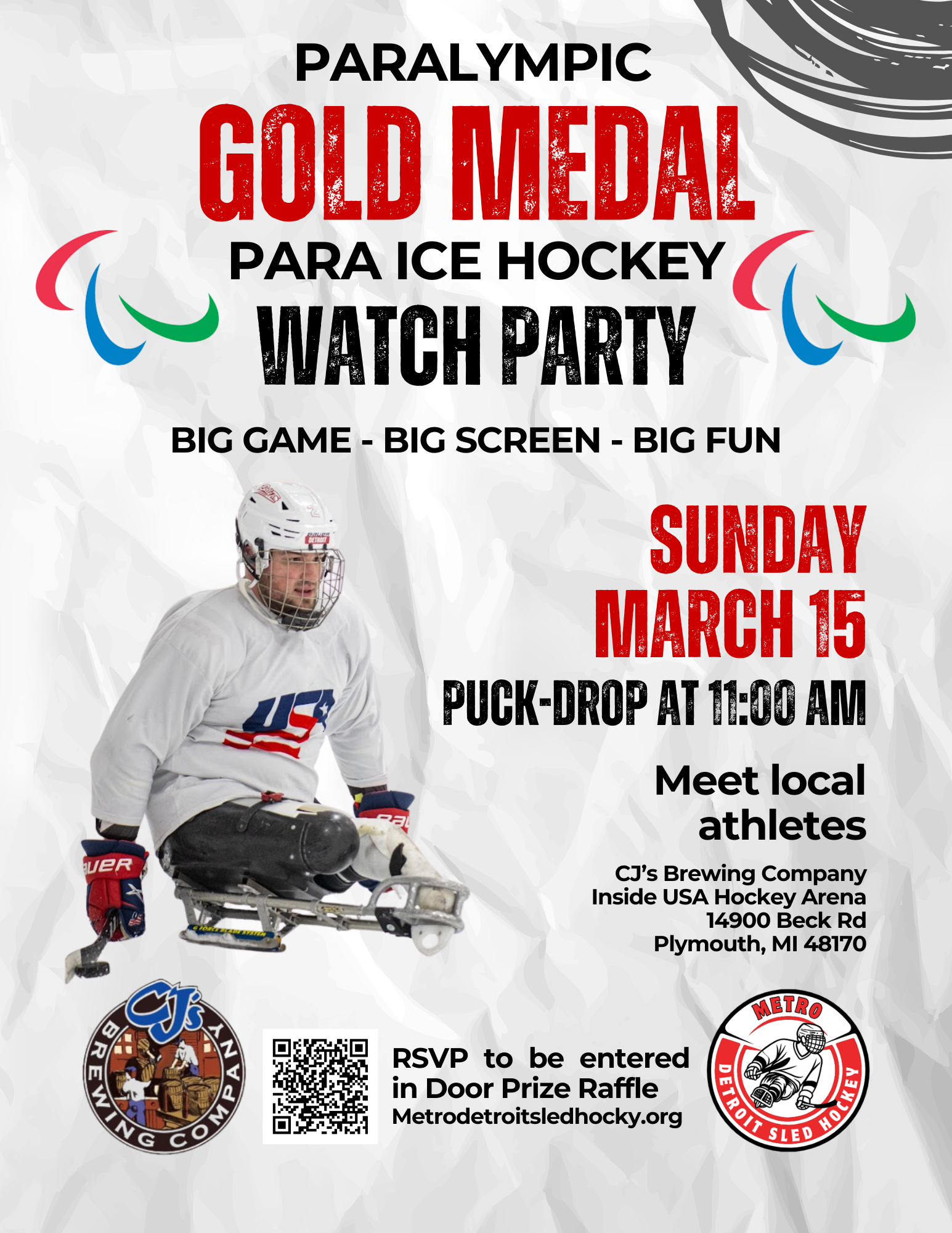 Paralympic Watch Party: Para Ice Hockey Gold Medal Game
