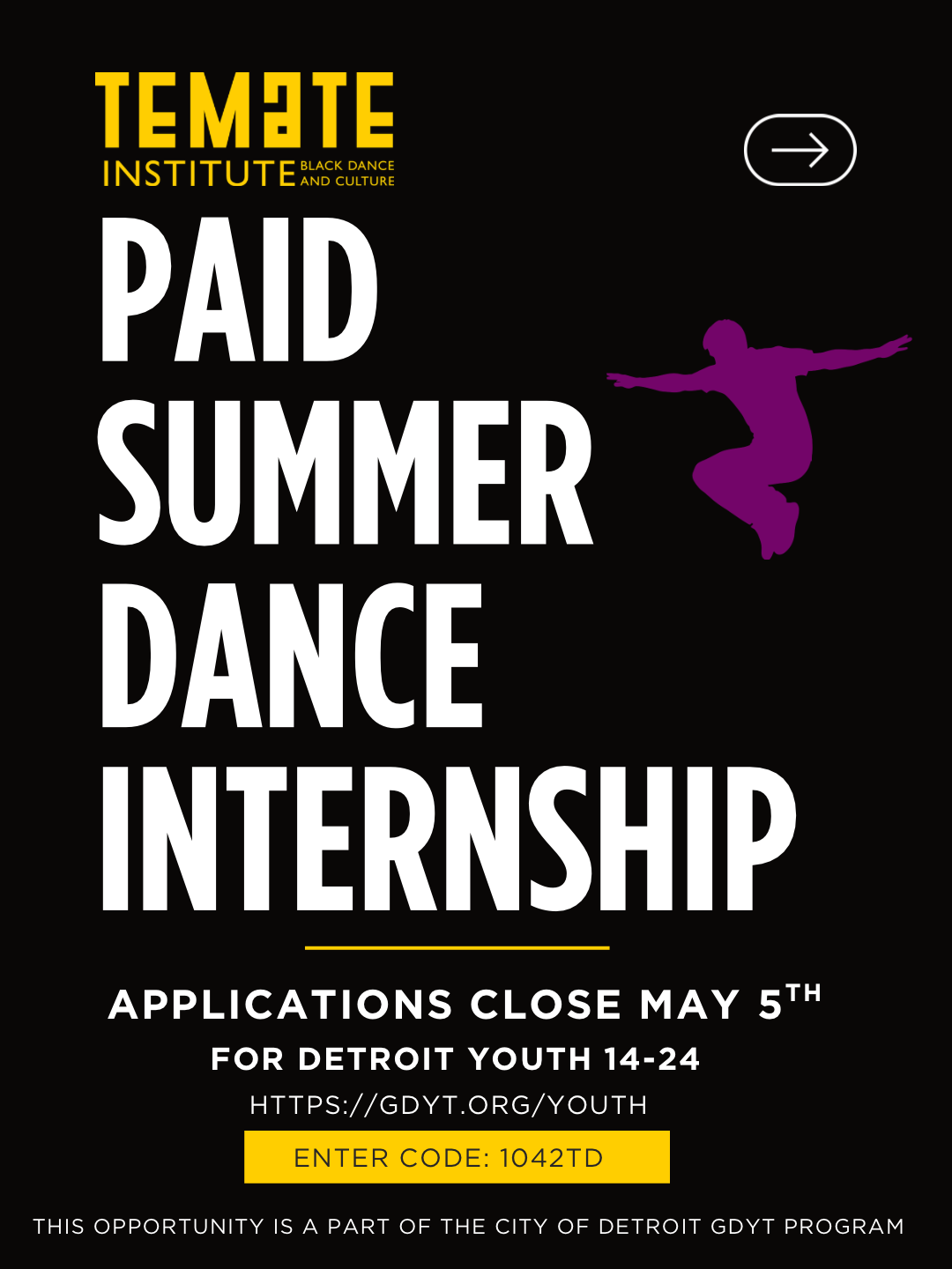 Temate Institute Black Dance and Culture Summer Internship Program