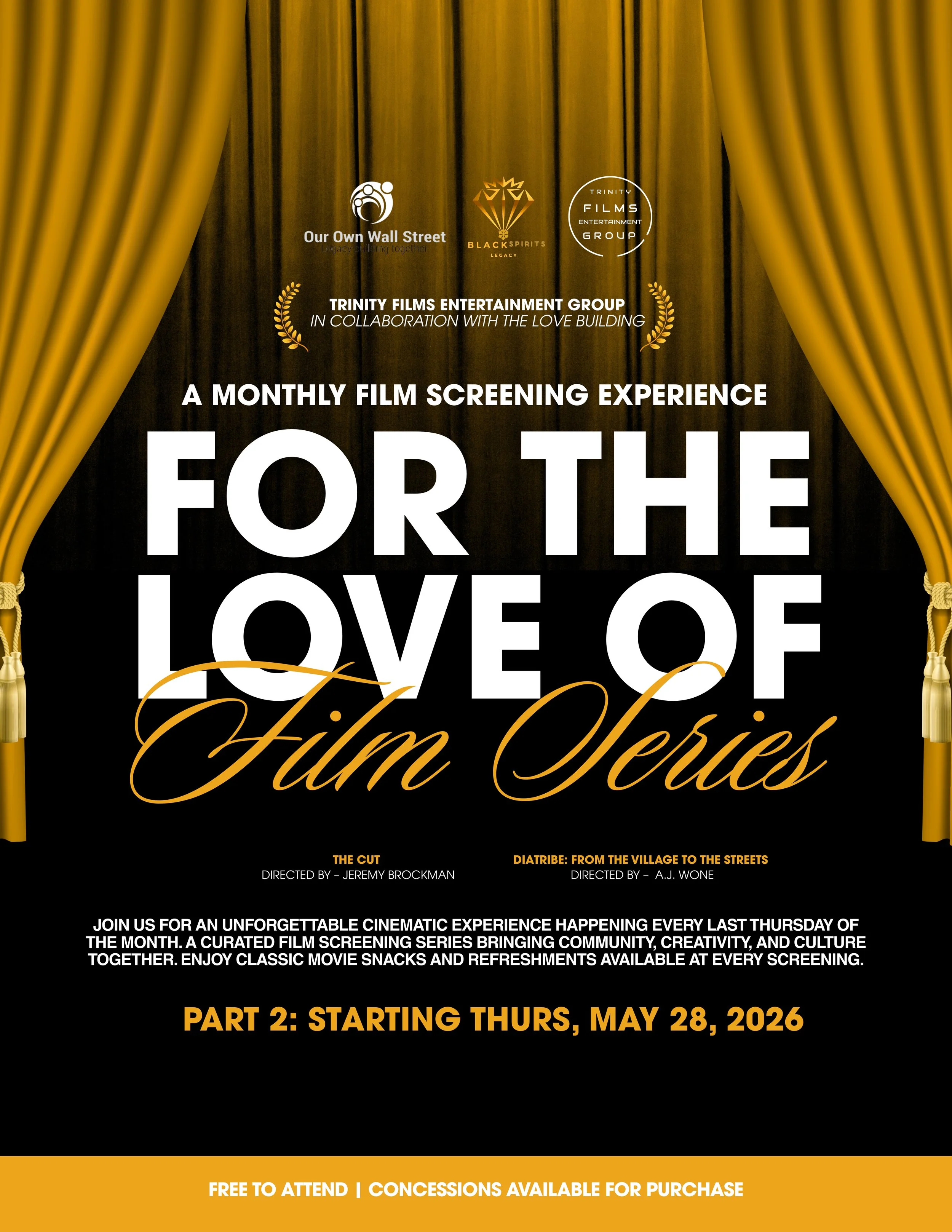 For the Love of Film Series: Part 2