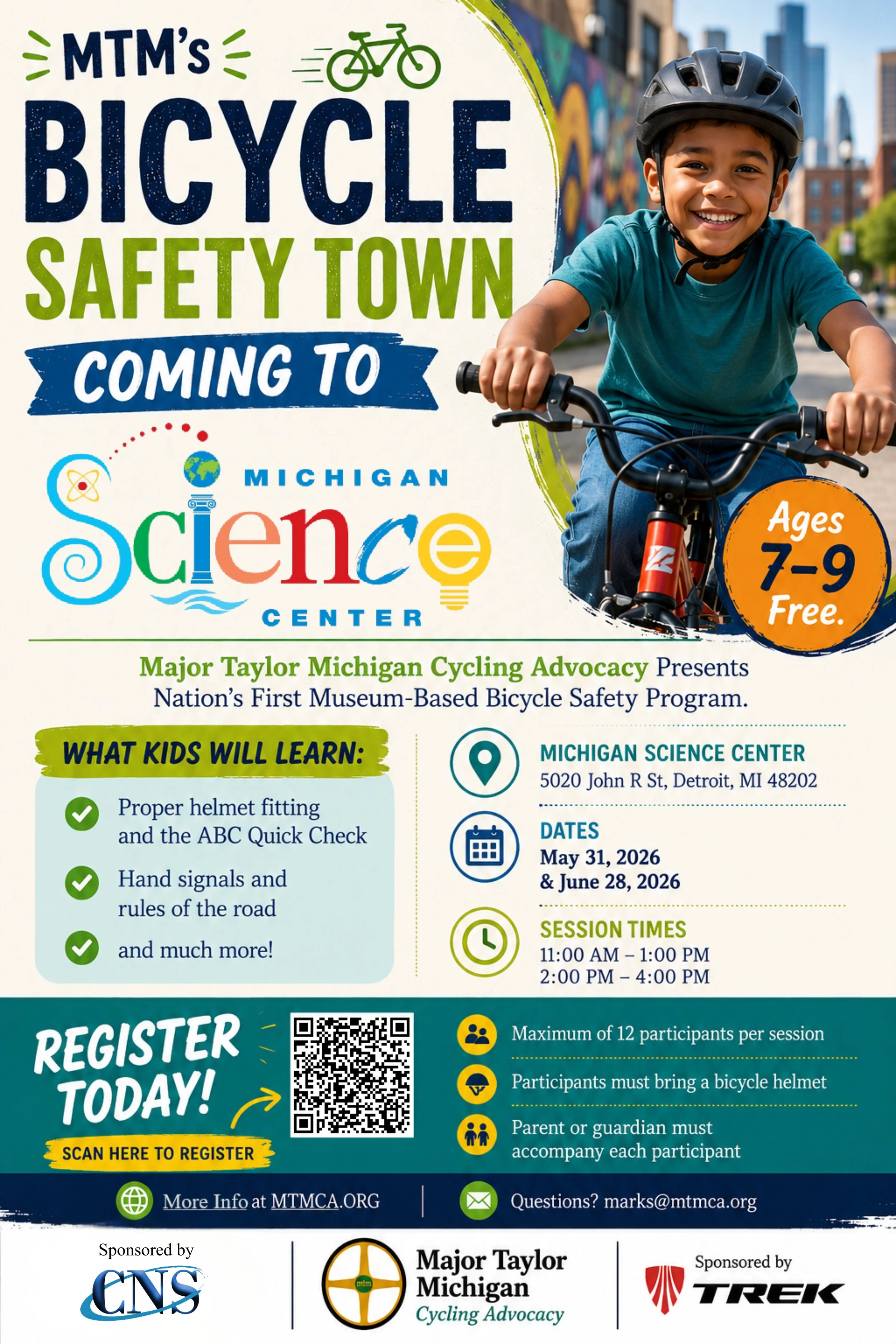 Major Taylor Michigan’s Bicycle Safety Town