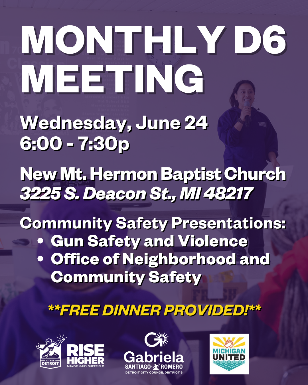 Monthly D6 Meeting: Community Safety