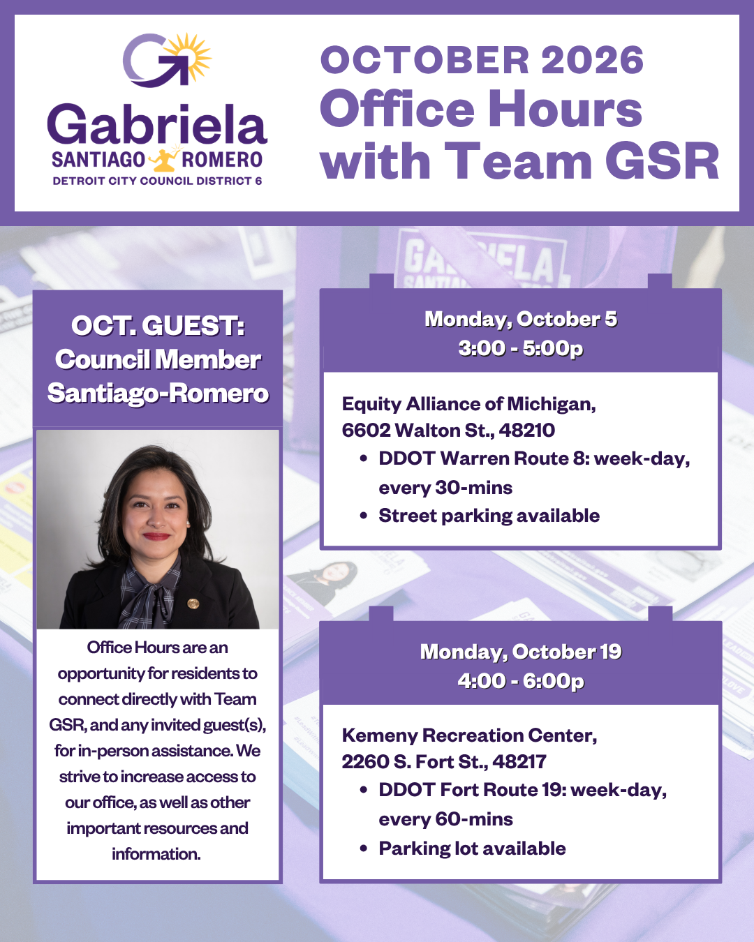 Office Hours with Council Member Santiago-Romero - Equity Alliance