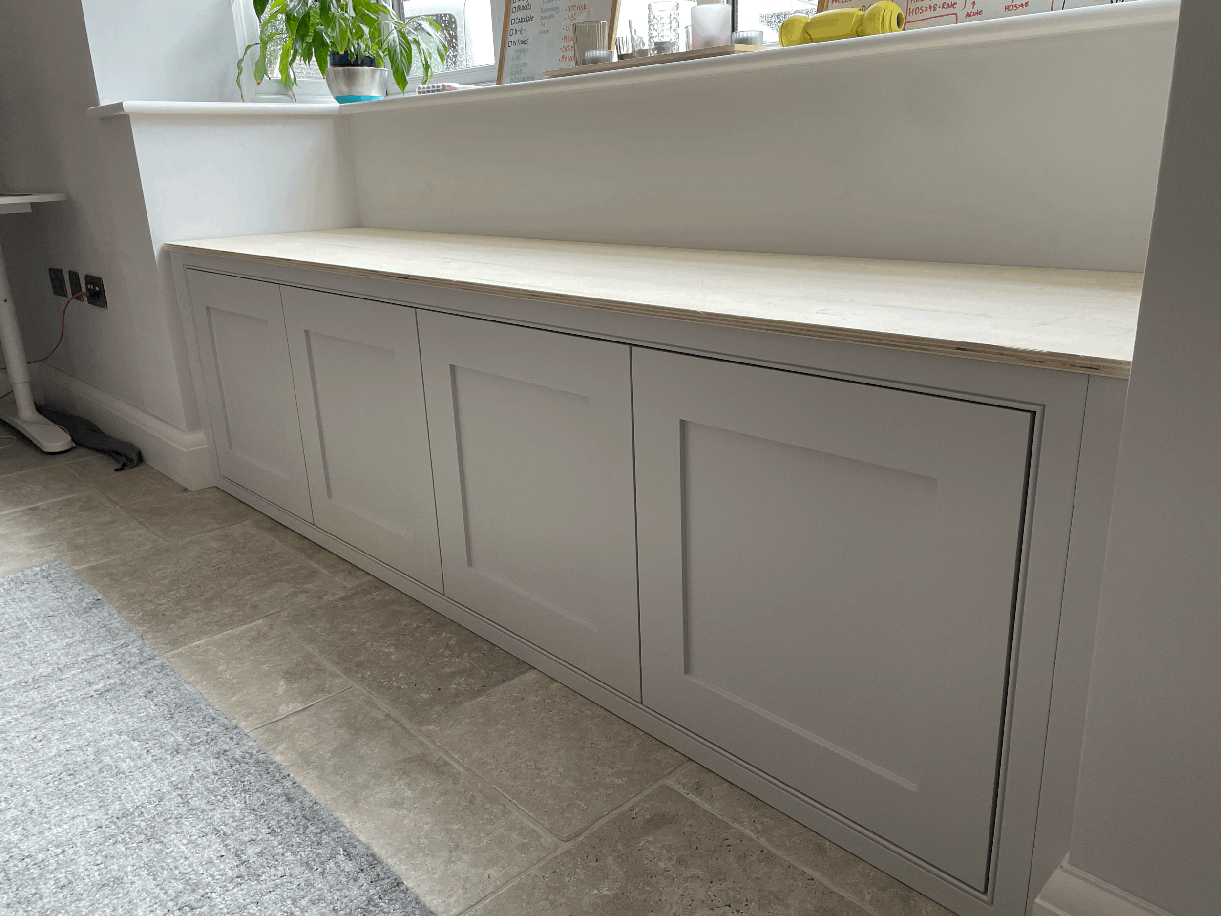 Bay window storage seat