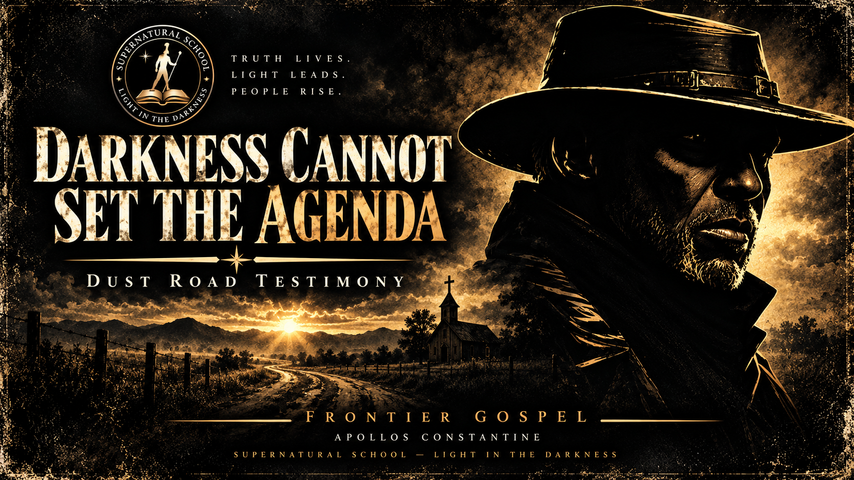 DARKNESS CANNOT SET THE AGENDA