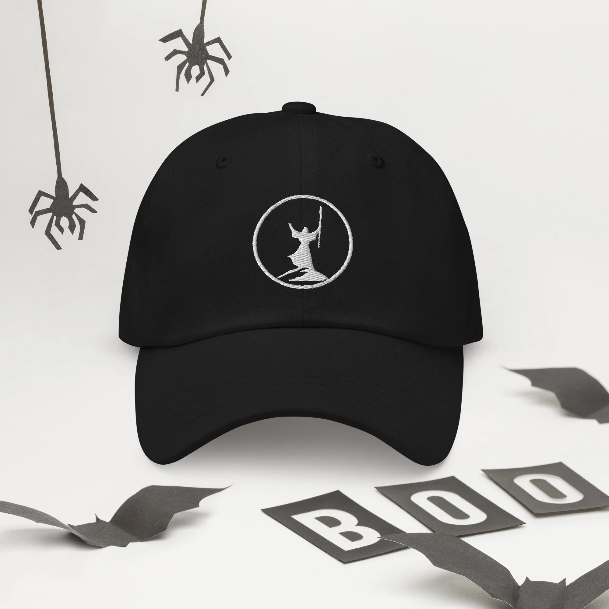 Black Supernatural School Everyday Cap with embroidered Light in the Darkness emblem