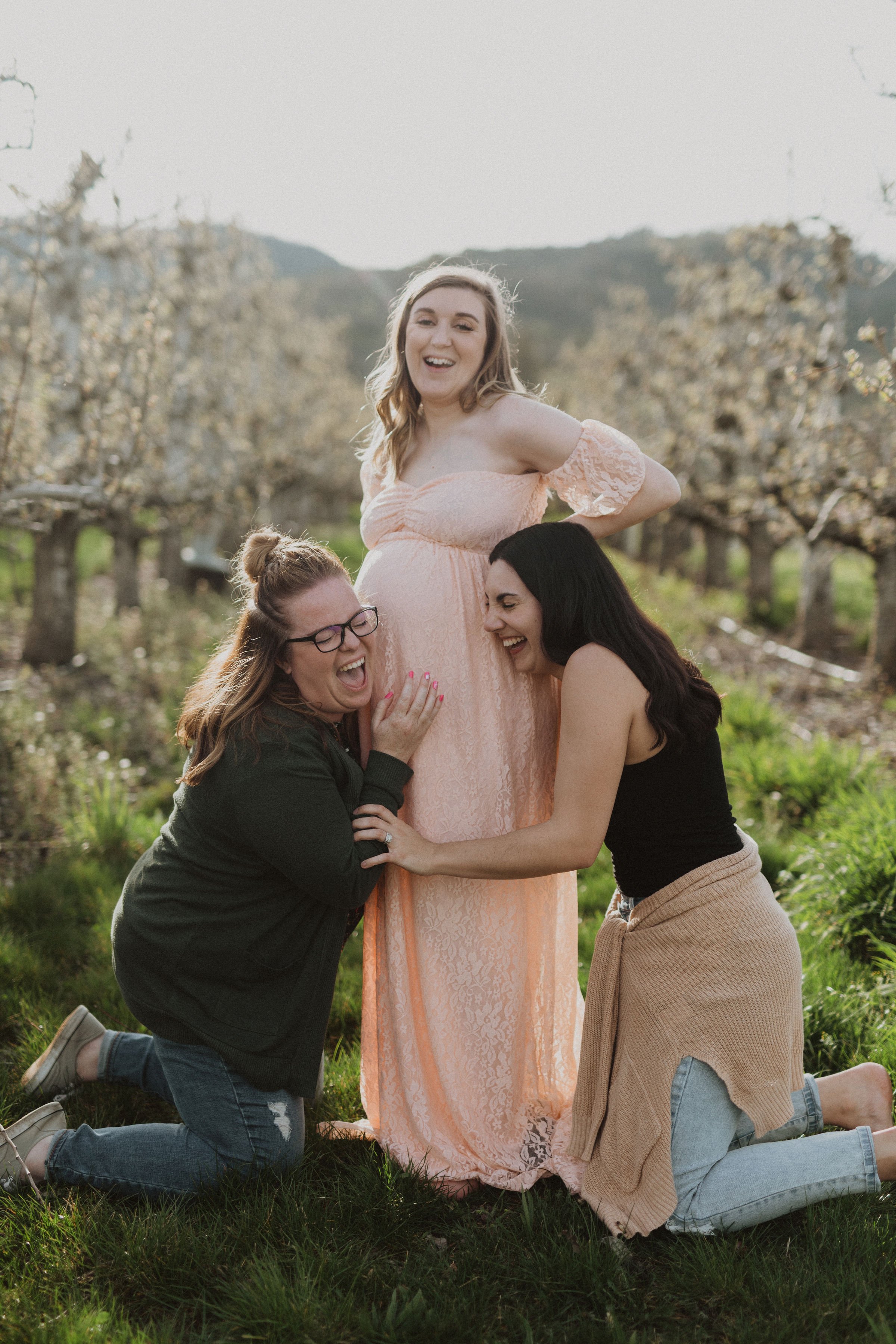 Pear Orchard intimate maternity session