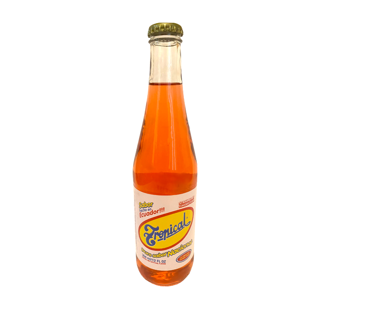 Tropical Fresa 12oz Glass Bottle — La Cuencanita