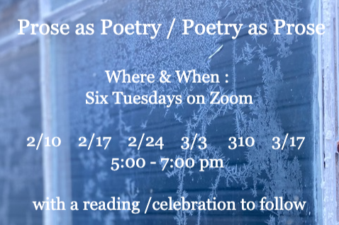Prose as Poetry/Poetry as Prose